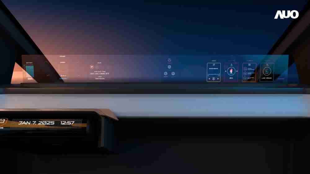 欧陆注册无界透明显示接口(Horizon Image Glass)透过车运算方案整合仪表板、、、、中控台及副驾显示器，，一体式全景呈现，，，提供乘用者清晰的前方视野、、、行车必要信息与娱乐功能