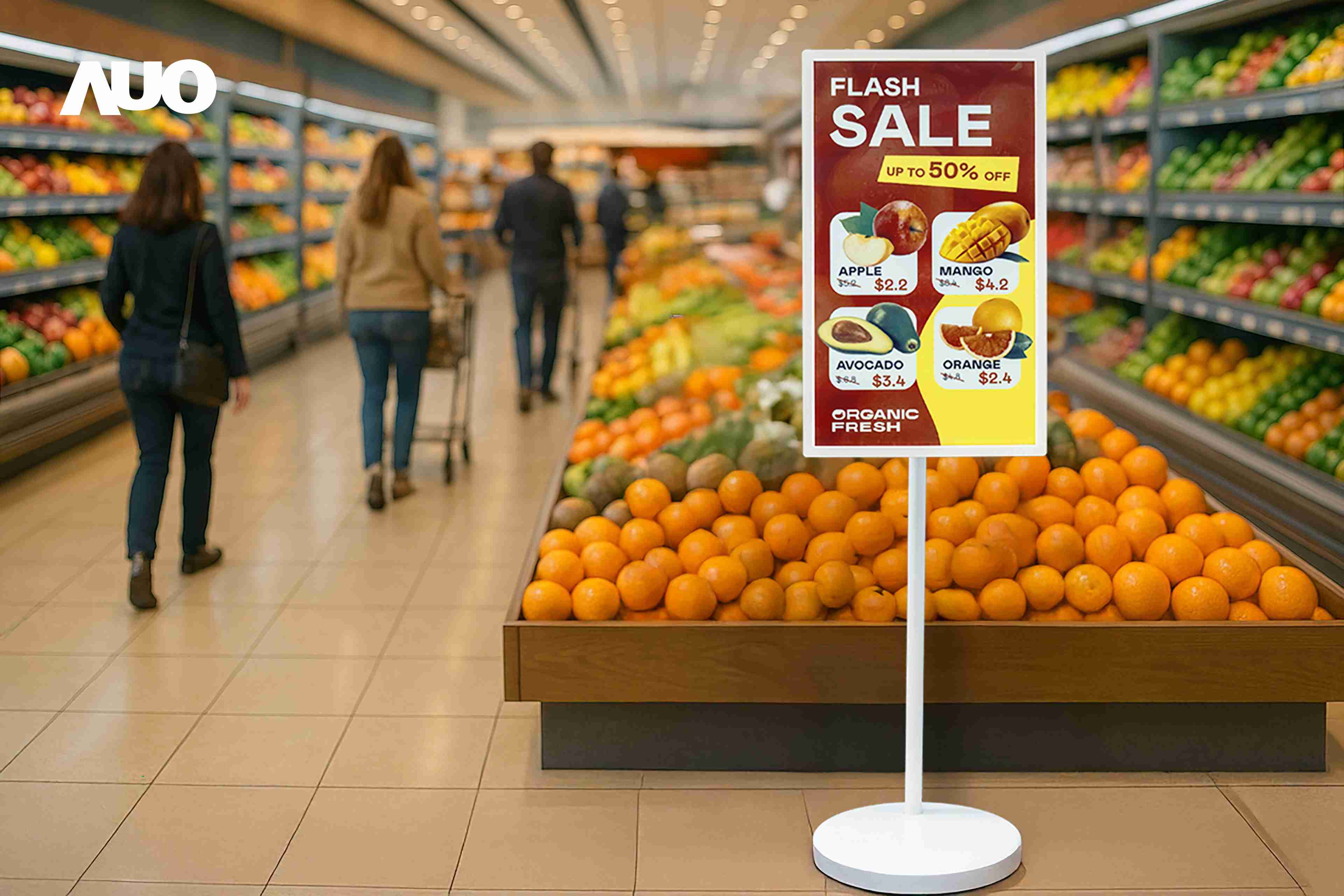 达擎首亮相低功耗、、全彩的〝aecoPost电子纸解决方案〞，，仅在更新画面时需要微量的电力驱动，，，无需布建电线的便捷设计，，，，使其可灵活应用、、、、随意置放，，，并可透过云端或行动装置app，，，，轻松管理及排程广告内容，，，晋升店头营销利器。。。。