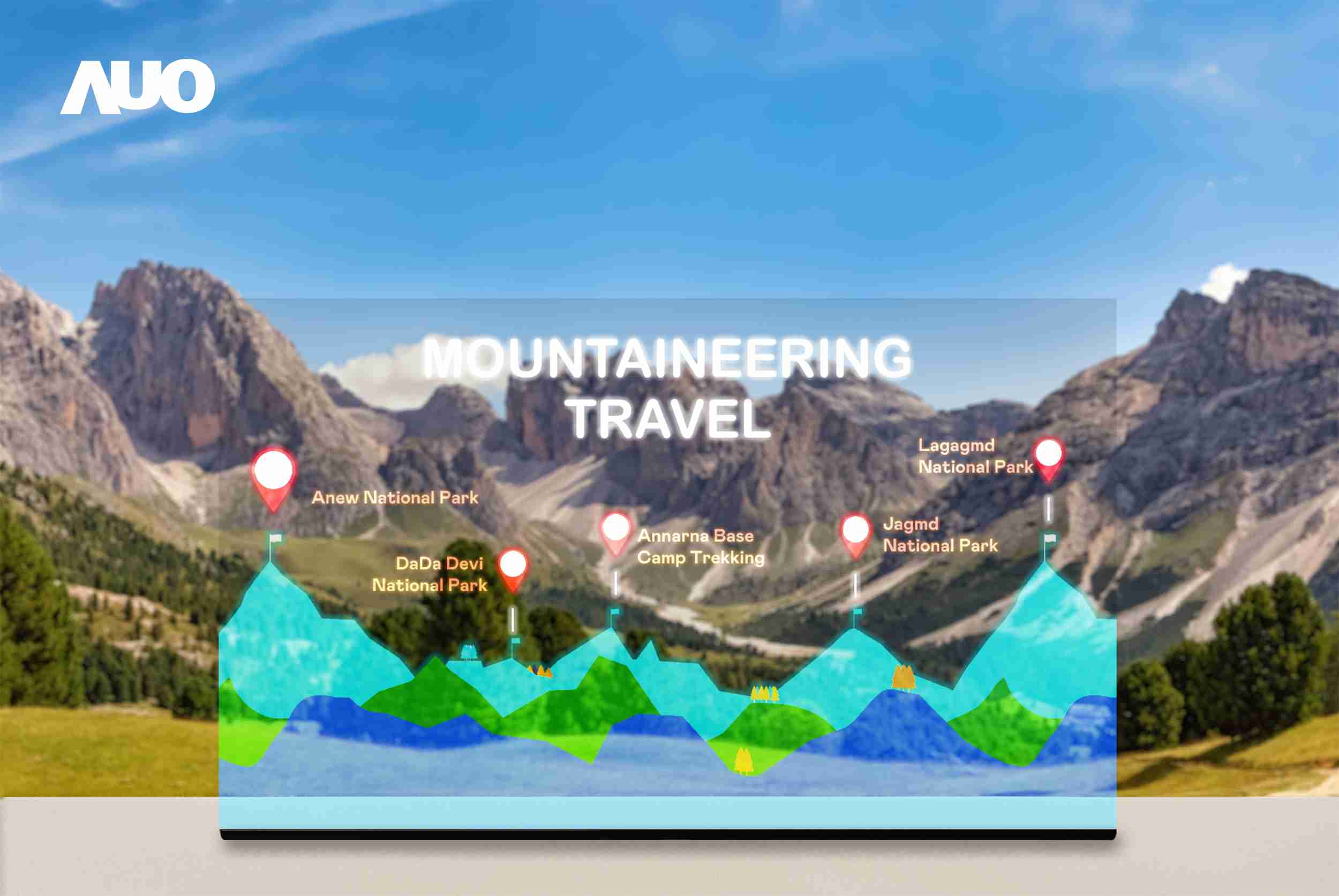 欧陆注册展示全球单片尺寸最大(*)42吋透明Micro LED显示器拼接而成的〝64吋透明Micro LED显示器〞，，，，具备高透明度、、1,000 nits高亮度、、广色域、、、采用三边无边框的无缝拼接等多重特色，，，，呈现超高清、、、细腻画质而不遮挡后方视觉，，，满足层峰需求，，，可广泛运用于零售、、艺术展览或商业空间等场域